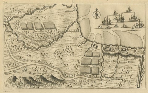 Antique Print of the Region around Pasuruan Indonesia by Valentijn, 1726, view 2