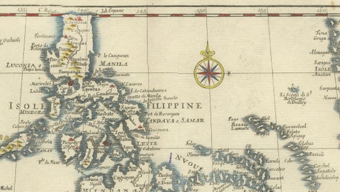 Antique Map Philippines, Moluccas, Celebes, Spice Islands, Tirion, c.1738, close-up 3