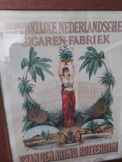 Antique Cigars Advertising Poster Koninklijke Nederlandsche Sigaren-Fabriek, view 3