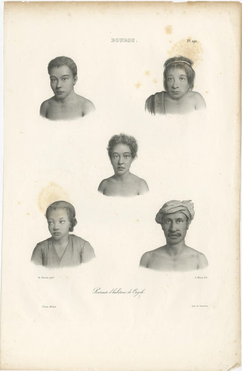 Antique Print of Kayeli People, Buru, Indonesia, 1833, view 2