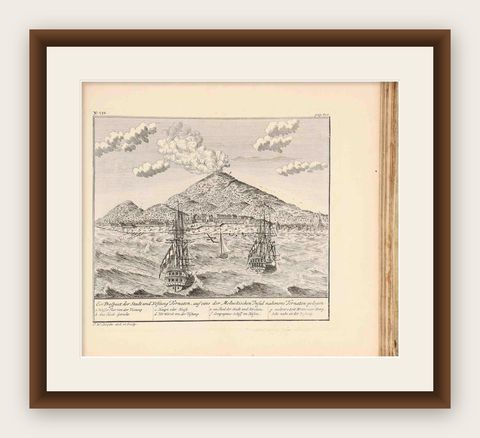 VOC Atlas of Africa and East Indies by J.W. Heydt, Homann Heirs, 1744, shown framed