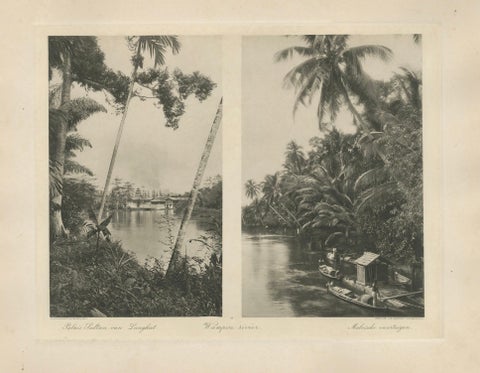 Wampu River & Sultan of Langkat Palace near Medan, Dutch East Indies c.1910, close-up 1
