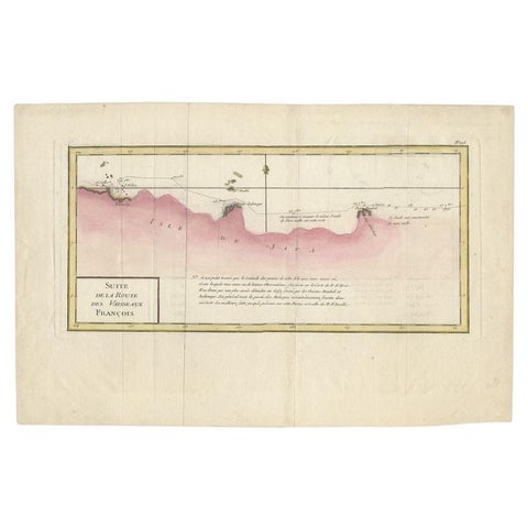 Antique Map of the Routes of Jean-françois de Galaup to Asia, 1787, view 2