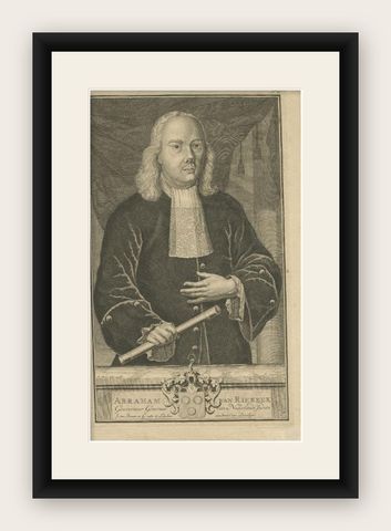 Antique Portrait of Abraham v Riebeeck Governor-General of the Dutch East Indies, shown framed