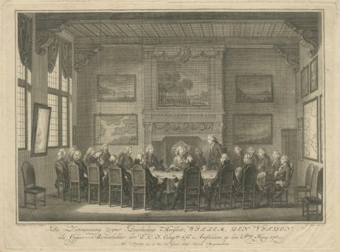 Meeting of the VOC Directors with Prince William V, Amsterdam 1768, close-up 1