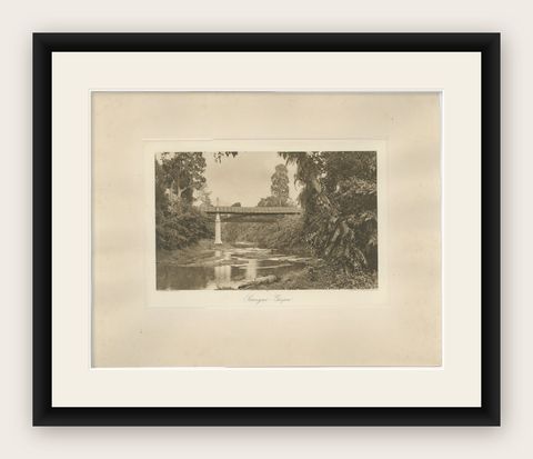 Soengei Serpa, Sumatra, Antique Photogravure by C.J. Kleingrothe, c.1900, shown framed