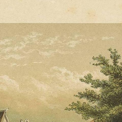 Antique Print of a Street View of Batavia, Indonesia by M.T.H. Perelaer, 1888, close-up 1