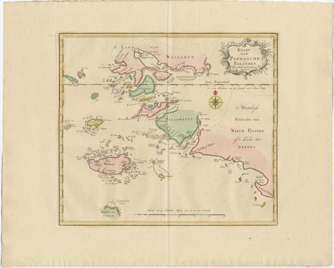 Antique Map extending from the Spice Islands to the west of Papua New Guinea, view 2