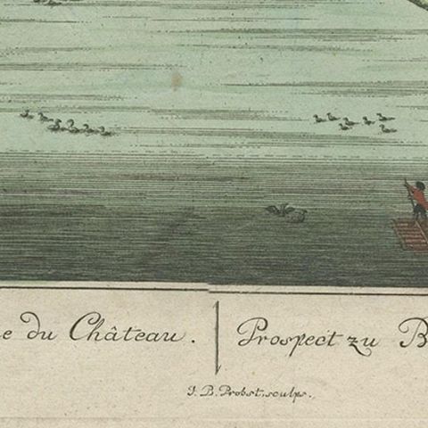 Antique Print of Batavia Castle in Nowadays Jakarta, Indonesia, circa 1770, close-up 2