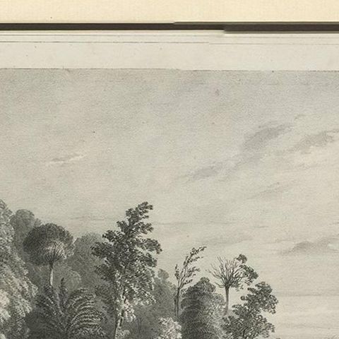 Antique Print of Batoe-Medjah 'Ambon, Indonesia' by C.W.M Van de Velde, close-up 1