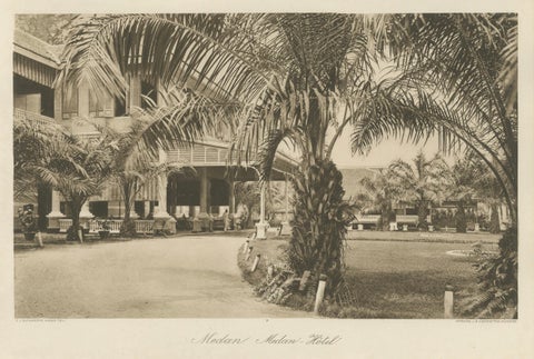 Medan Hotel, Antique Photogravure of Colonial Indonesia, c.1900, close-up 4
