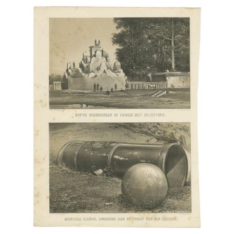 Antique Print with Huge Kanon and Occupation of Kraton in Aceh, Indonesia, 1874, view 2