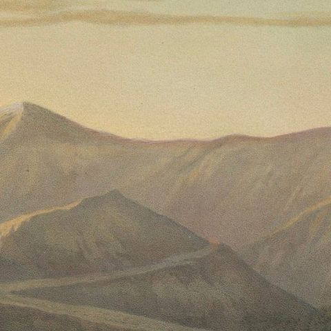 Mount Bromo Volcano Erupting in 1856, East Java Lithograph, Published 1872, close-up 3