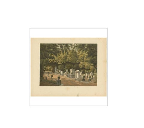 Antique Print of a Cemetery in Buitenzorg by M.T.H. Perelaer, 1888, view 4
