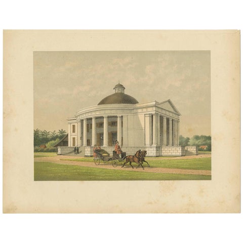 Antique Print of a Residence in Batavia by M.T.H. Perelaer, 1888