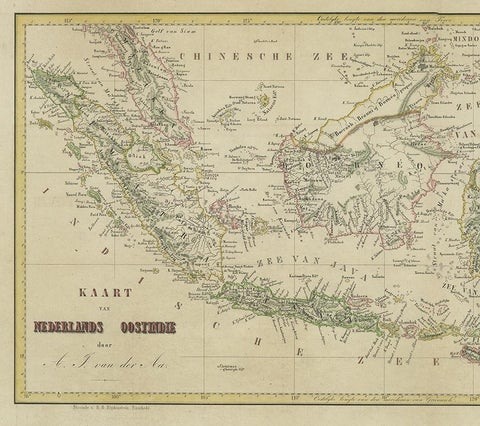 Antique Map of the East Indies by Van der Aa '1849', view 3
