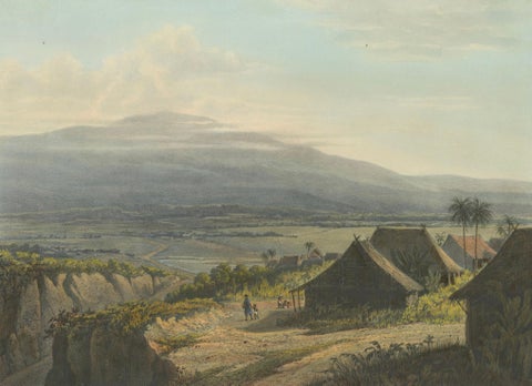 Highland Landscape in the Bantam Residency, Java Lithograph, Published 1872, close-up 2
