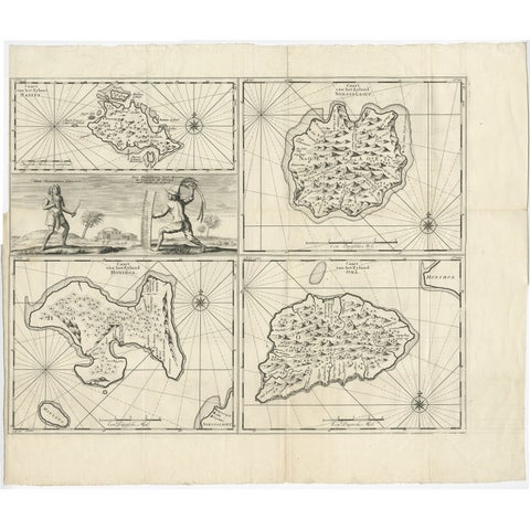 Antique Maps of Manipa, Nusa-Laut, Saparua and Haruku in Maluku, Indonesia 1726, view 2