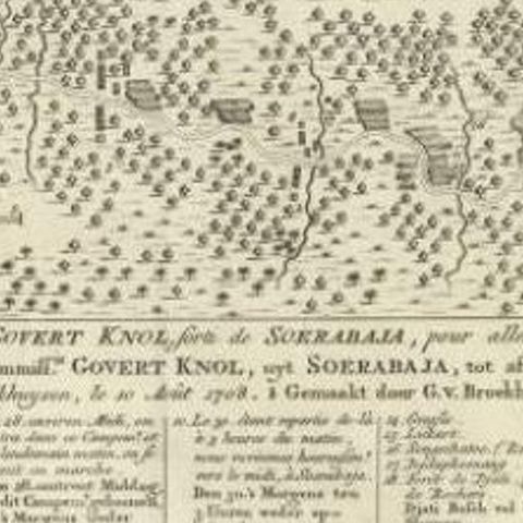 Antique Map of the Expedition of Govert Knol by Van Schley, 1765, close-up 2
