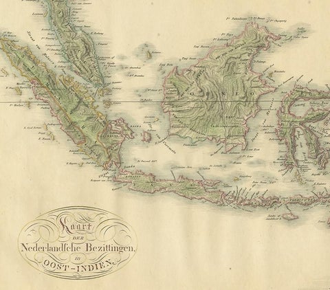 Antique Map of the Dutch East Indies by Van den Bosch '1818', view 3