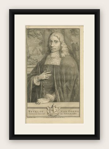Rycklof van Goens: Formidable Governor-General of the VOC, Dutch East Indies, shown framed