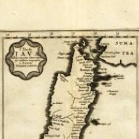 Antique Map of the Island of Java by Van Der Aa, 1725, close-up 1