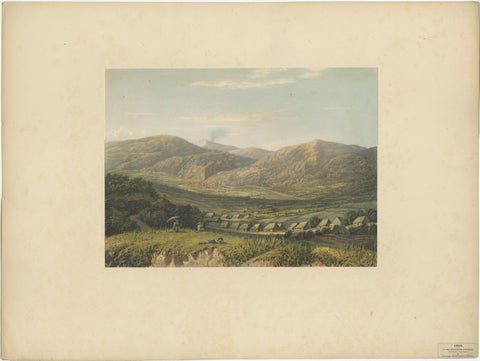 View of the Tengger Mountains, East Java, Rare Java Landscape Lithograph, 1872, view 2