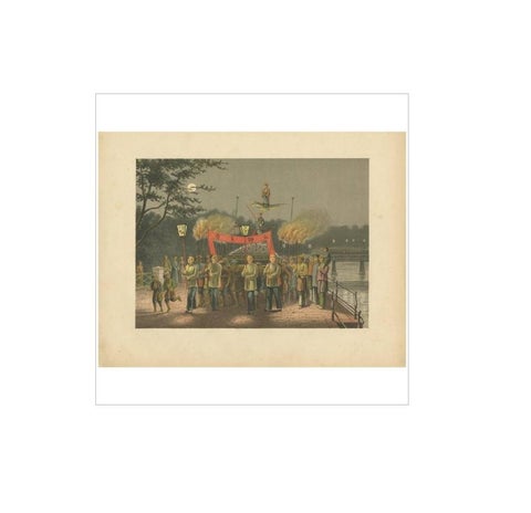 Antique Print of a Ceremony in Batavia by M.T.H. Perelaer, 1888, view 4