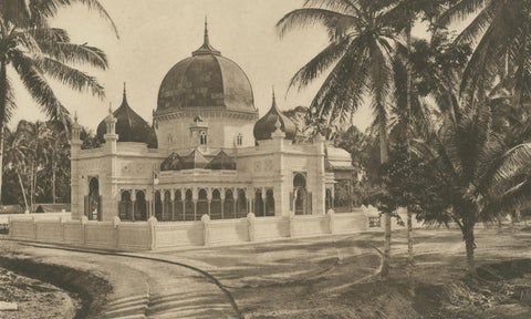 Malay Mosque Tandjong Poera, Original 1900s Photogravure, Sumatra Indonesia, close-up 4