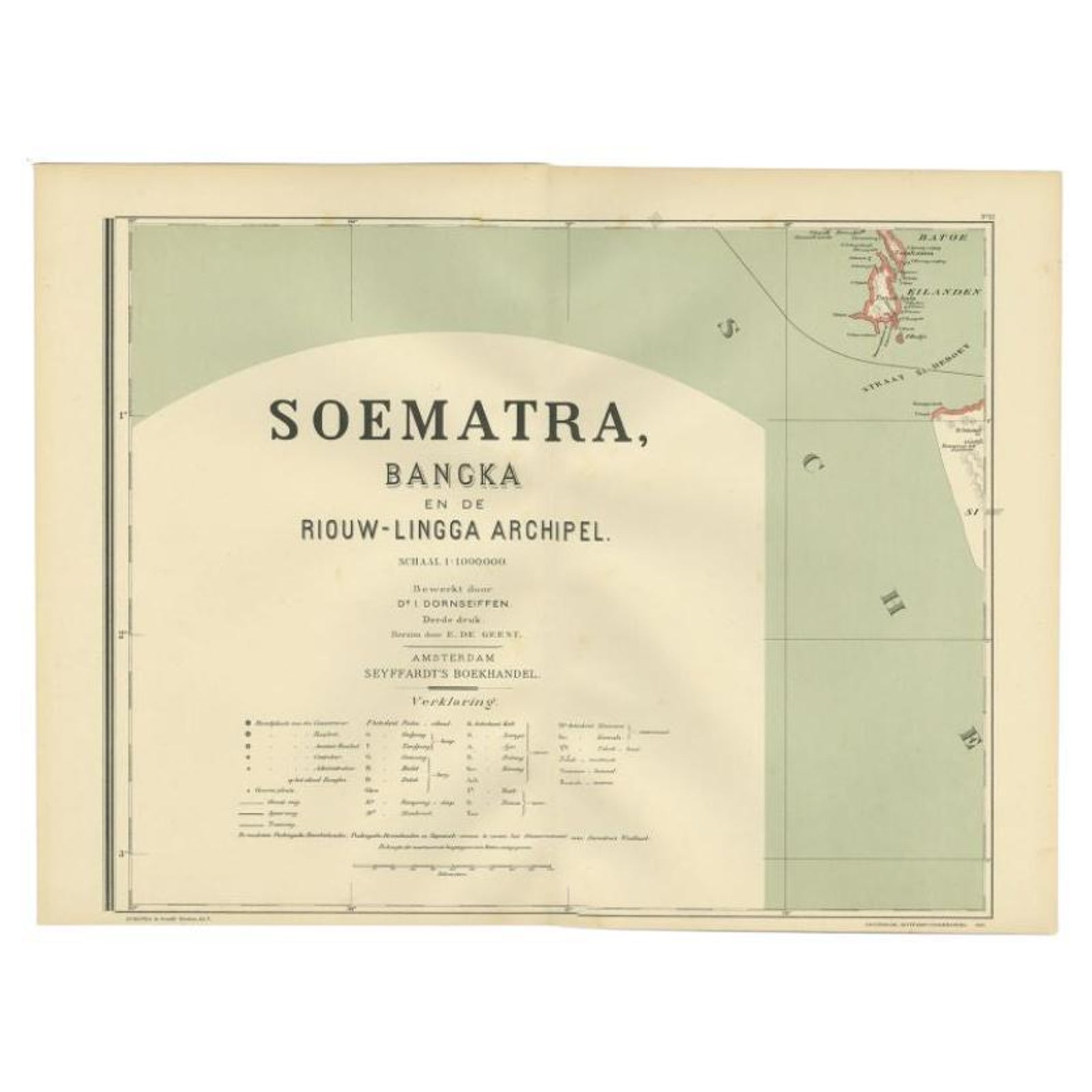 Antique Map of the Batu Islands by Dornseiffen, 1900