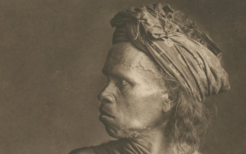 Batak Warrior Portrait, Sumatra, C J Kleingrothe, Dutch East Indies c1910, close-up 3