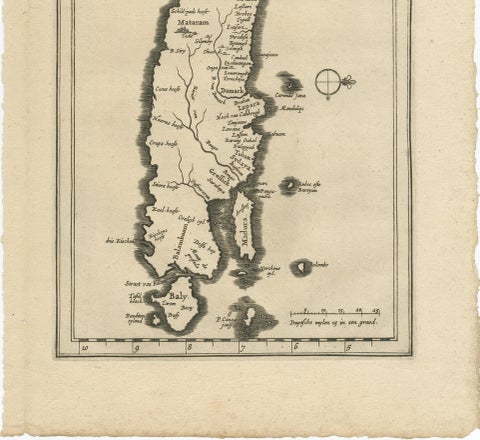 Antique Map of the Island of Java, Indonesia by P. Van Der Aa, 1713, view 5