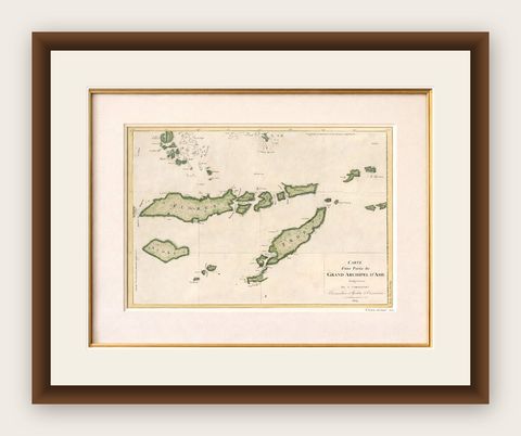 Antique Map of Flores, Timor and the Sunda Islands, French, c.1790, shown framed