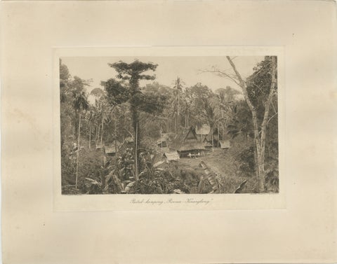 Batak Kampong Village, Sumatra Dutch East Indies, Kleingrothe Photogravure 1900