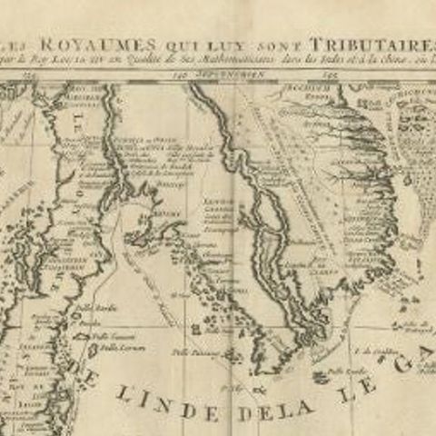 Antique Map of Southeast Asia by Chatelain, c.1732, close-up 1