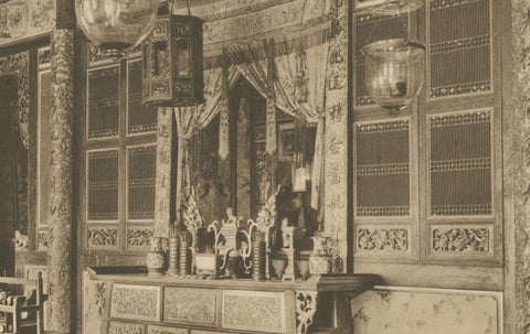 Chinese Temple Interior, Medan, Sumatra, C J Kleingrothe, Dutch East Indies 1910, close-up 3