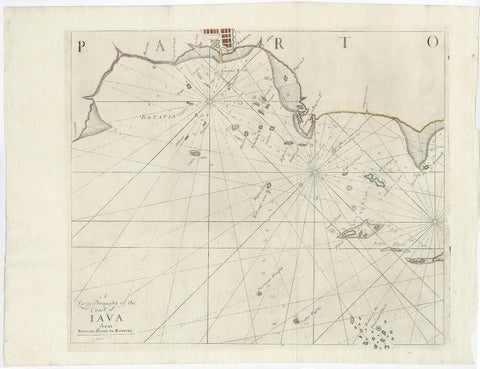 Two Antique Sea Charts of the Thousand Islands between Batavia and Bantam, c1734, view 2