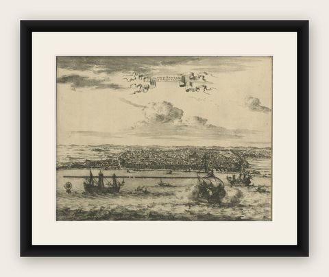 View of the City Banten or Bantam Near the Western End of Java, Indonesia, c1725, shown framed