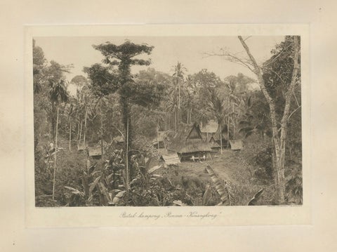 Batak Kampong Village, Sumatra Dutch East Indies, Kleingrothe Photogravure 1900, close-up 5