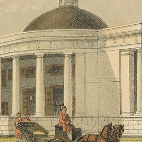 Antique Print of a Residence in Batavia by M.T.H. Perelaer, 1888, close-up 2