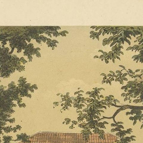 Antique Print of a Residence in Padang 'Java' by M.T.H. Perelaer, 1888, close-up 1