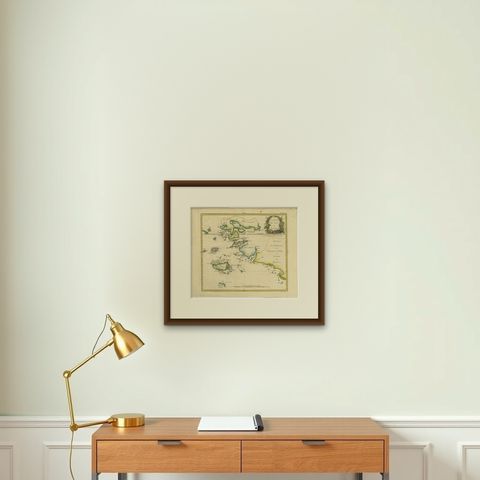 Antique Map of Raja Ampat and New Guinea, Bellin, Papuan Islands c.1749, shown framed on a wall, true to size