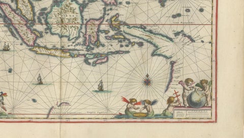 Antique Blaeu Maps, Indonesia & Moluccas, VOC Era, c.1642, close-up 2