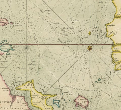 Antique Map of the Malacca and Bangka Strait by De Mannevillette '1775', view 4