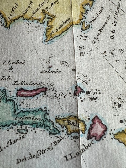 Original Map of the East Indies Including Sumatra, Java, Borneo & Malaysia, 1755, view 4