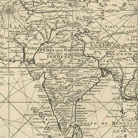 Antique Map of South East Asia, Australia and the Indian Ocean, 1726, close-up 1