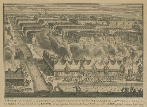 1740 Batavia Chinese Massacre Engraving, Dutch Colonial Indonesia, close-up 2