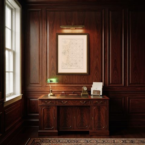 Antique Sea Chart by J. B. d'Apres de Mannevillette, Sumatra, 1780, shown framed in a room, true to size