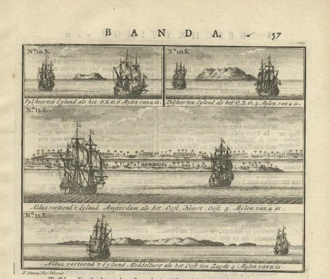 Views of Amsterdam, Middelburg and Pylsteerten Island, Indonesia, 1726, close-up 1