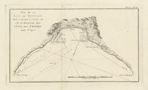 Antique Map of Bonthain Bay, Sulawesi, Celebes, view 3